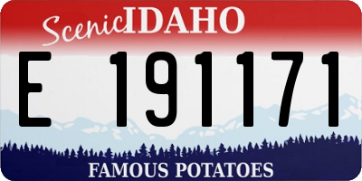 ID license plate E191171