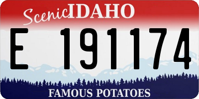 ID license plate E191174