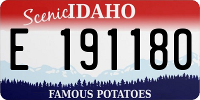 ID license plate E191180