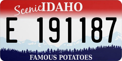 ID license plate E191187