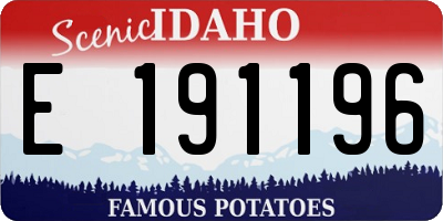 ID license plate E191196