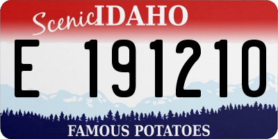 ID license plate E191210