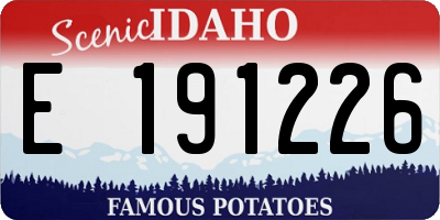 ID license plate E191226