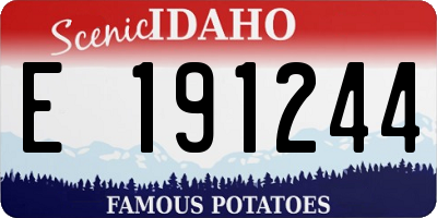 ID license plate E191244