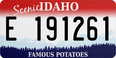 ID license plate E191261
