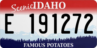 ID license plate E191272