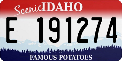 ID license plate E191274