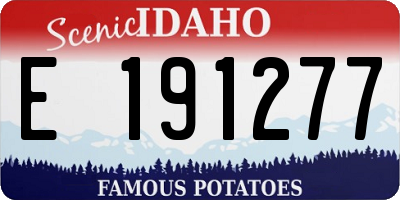 ID license plate E191277