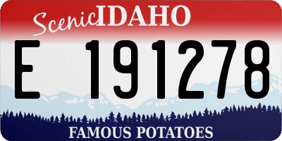 ID license plate E191278