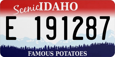 ID license plate E191287