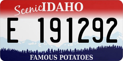 ID license plate E191292