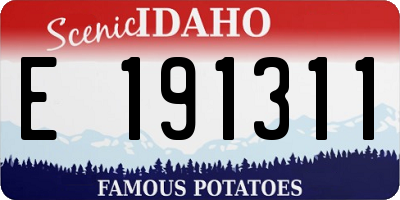 ID license plate E191311