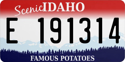 ID license plate E191314