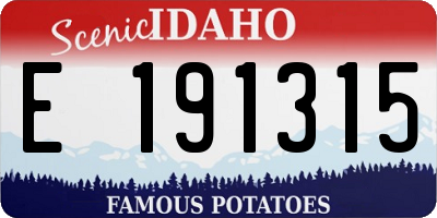 ID license plate E191315
