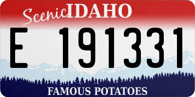 ID license plate E191331
