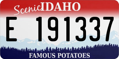ID license plate E191337