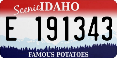 ID license plate E191343