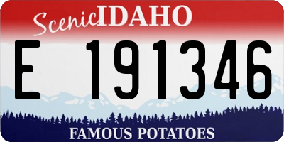ID license plate E191346