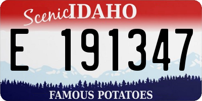 ID license plate E191347
