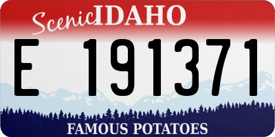 ID license plate E191371