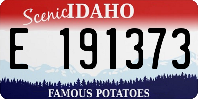 ID license plate E191373