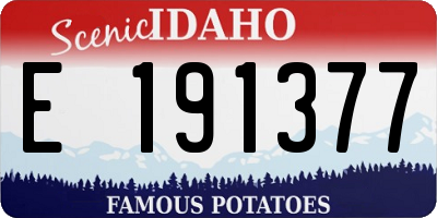 ID license plate E191377