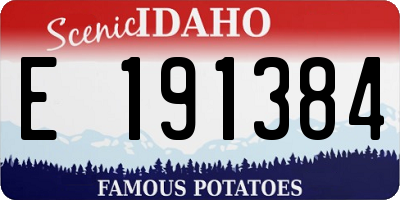 ID license plate E191384