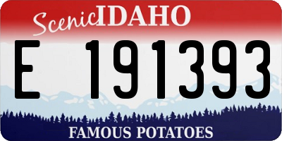 ID license plate E191393