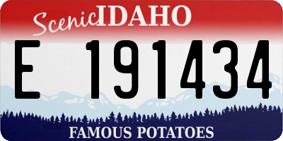 ID license plate E191434