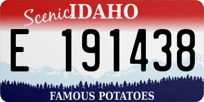 ID license plate E191438