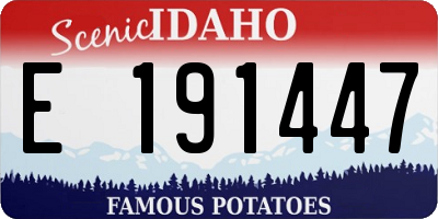 ID license plate E191447