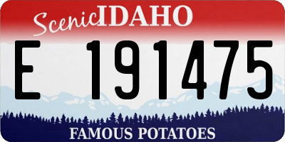 ID license plate E191475