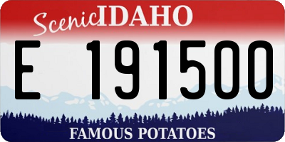 ID license plate E191500