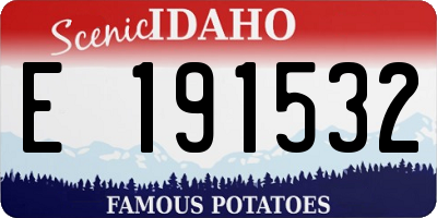 ID license plate E191532