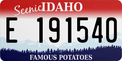 ID license plate E191540