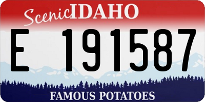 ID license plate E191587
