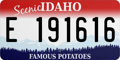 ID license plate E191616