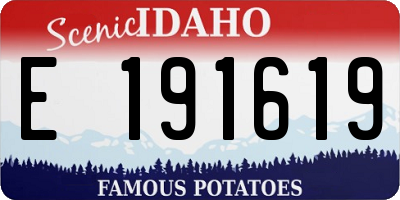 ID license plate E191619