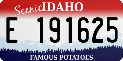 ID license plate E191625