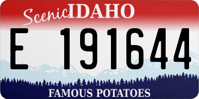 ID license plate E191644