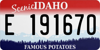 ID license plate E191670