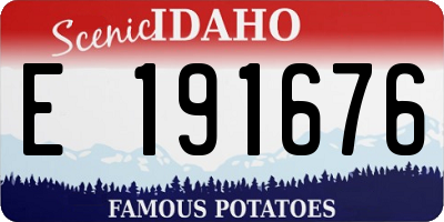 ID license plate E191676