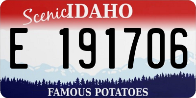 ID license plate E191706
