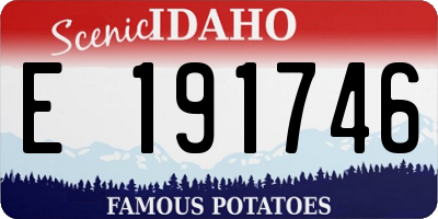 ID license plate E191746