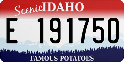 ID license plate E191750