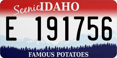 ID license plate E191756