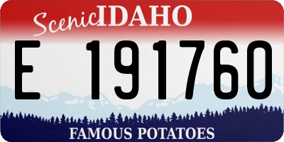 ID license plate E191760