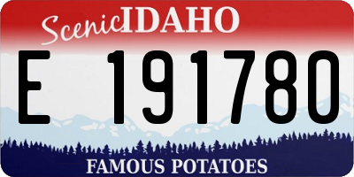 ID license plate E191780