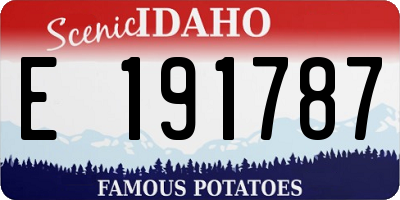 ID license plate E191787