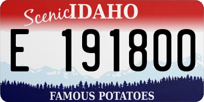 ID license plate E191800